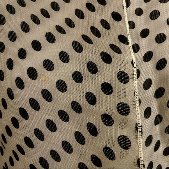 Margot Rozanska NY Sheer Polka Dot Architectural Blouse Jacket, size Small - Picture 9 of 12